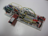 Components on breadboard